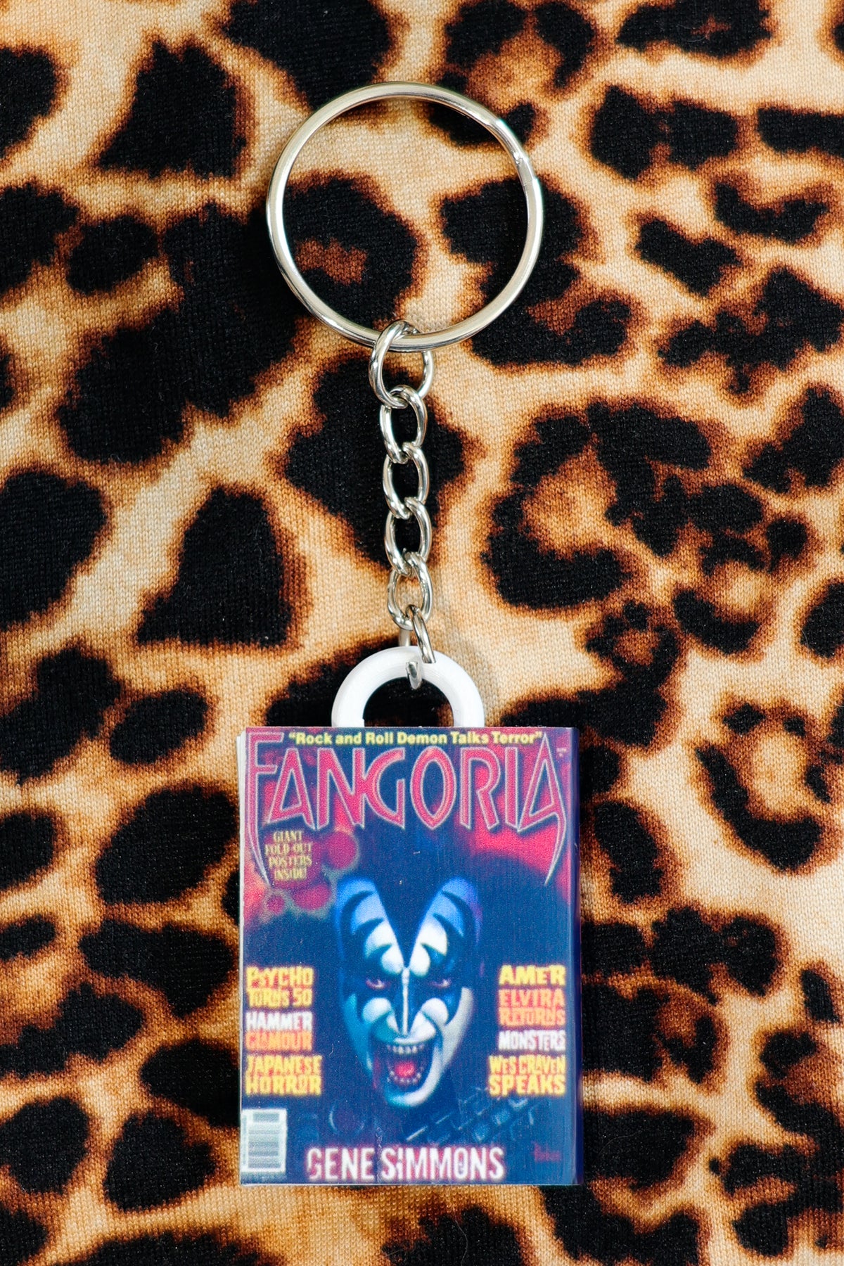 Fangoria Gene Simmons Kiss Magazine Keychain