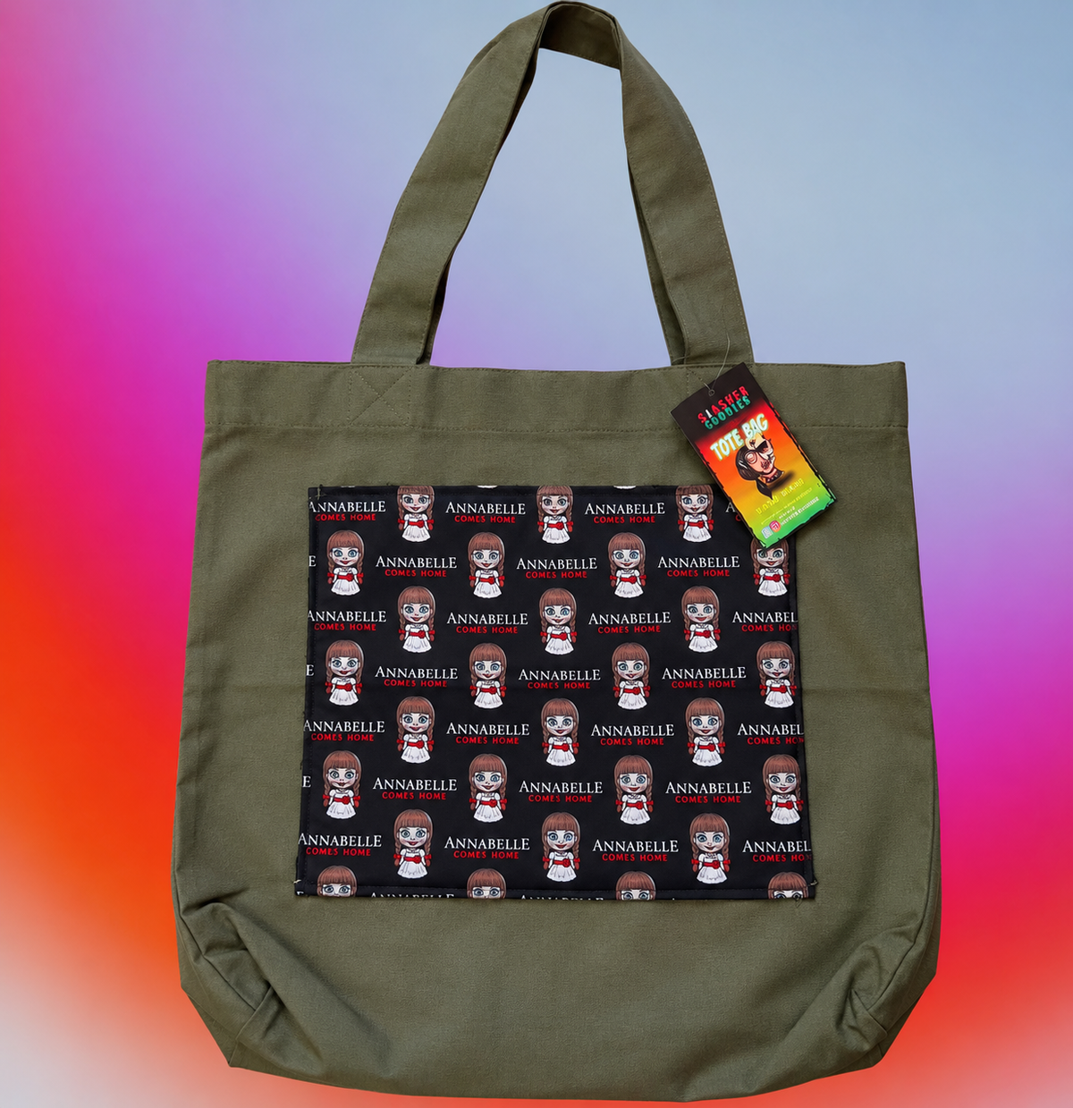 Annabelle Olive Green Tote Bag