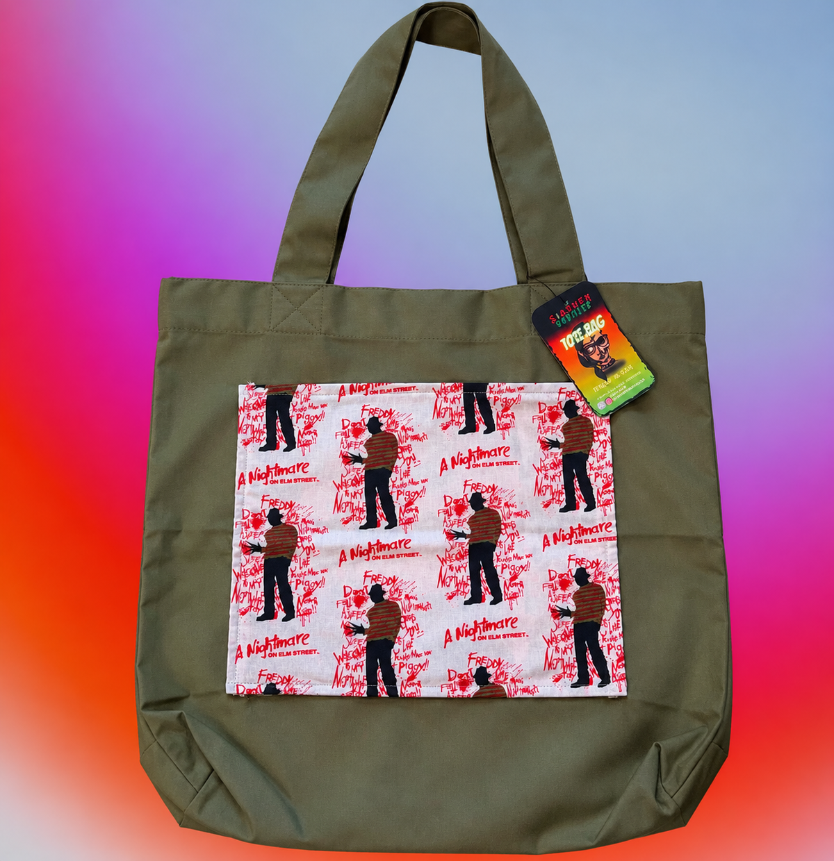 Freddy Kruger , Nightmare on Elm Street Tote Bags