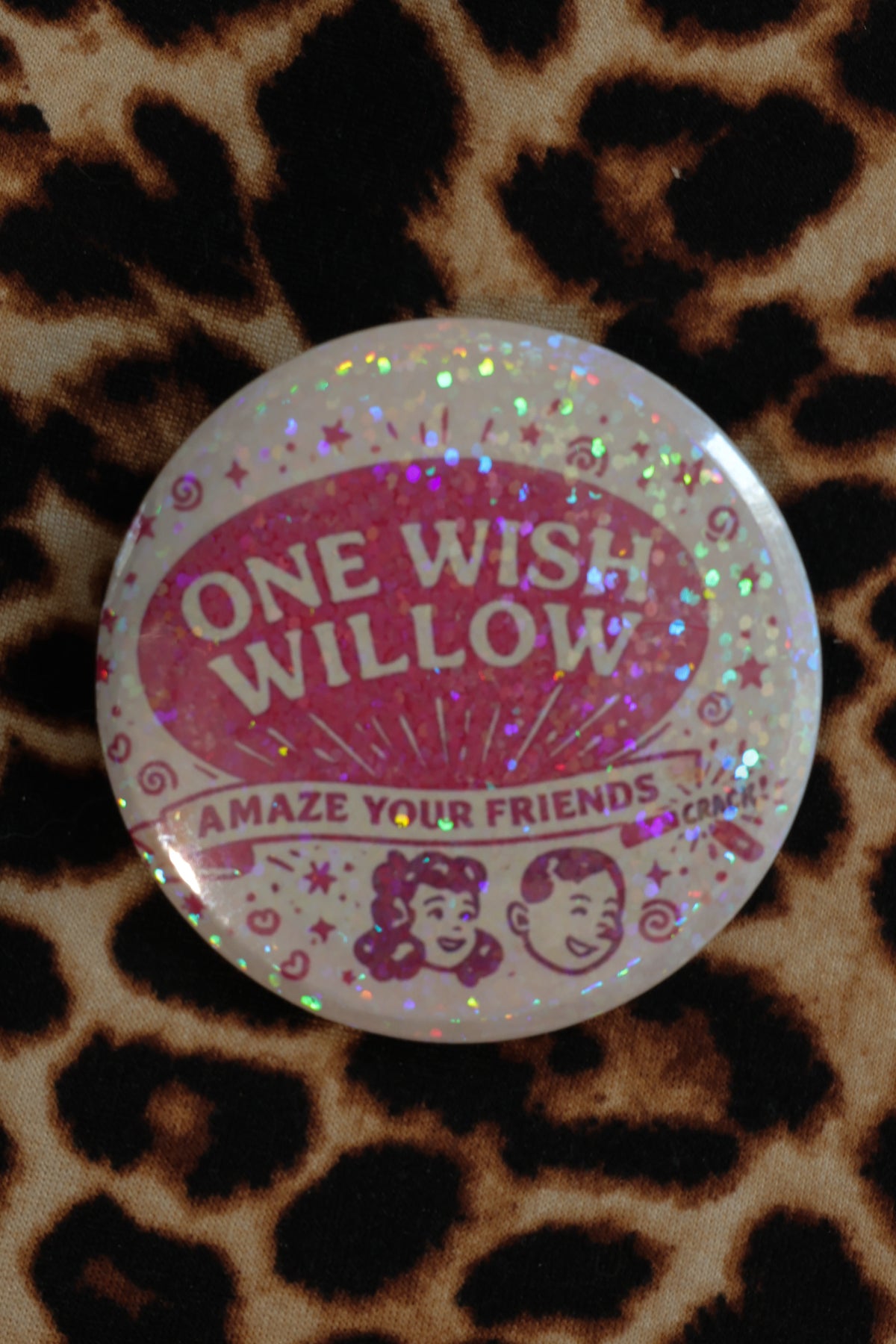 One Wish Willow Obsession Holographic Button