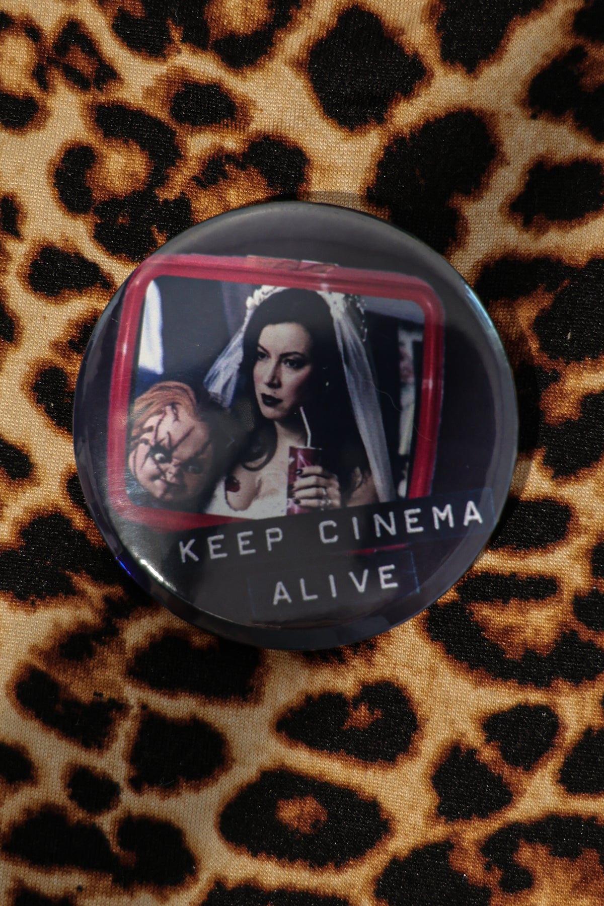 Keep Cinema Alive Chucky & Tiffany Button